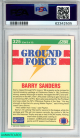 1990 SCORE BARRY SANDERS #325 DETROIT LIONS HOF PSA 9 MINT 62342505