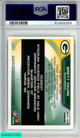 2008 TOPPS CHROME BRETT FAVRE #BFC425 FAVRE COLL BLUE REF 39 OF 50 PSA 9 MINT 61049393