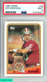 1988 TOPPS JOE MONTANA #38 SAN FRANCISCO 49ERS HOF PSA 9 MINT 61876921
