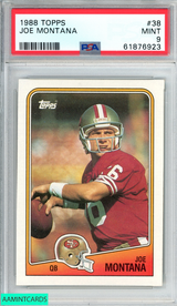 1988 TOPPS JOE MONTANA #38 SAN FRANCISCO 49ERS HOF PSA 9 MINT 61876923