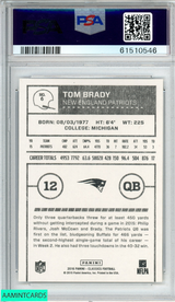 2016 PANINI CLASSICS TOM BRADY #6 BOTH HANDS ON BALL PATRIOTS PSA 9 MINT 61510546