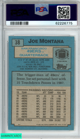 1988 TOPPS JOE MONTANA #38 SAN FRANCISCO 49ERS HOF PSA 9 MINT 62226775