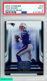 2006 DONRUSS GRIDIRON GEAR TOM BRADY #63 NEW ENGLAND PATRIOTS PSA 9 MINT 61510676