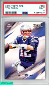 2015 TOPPS FIRE TOM BRADY #100 NEW ENGLAND PATRIOTS PSA 9 MINT 62550979