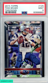 2015 TOPPS TOM BRADY #125 THROWING NEW ENGLAND PATRIOTS PSA 9 MINT 60688882