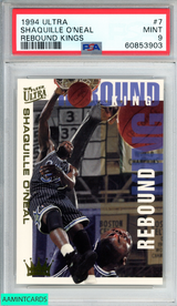 1994 ULTRA REBOUND KINGS SHAQUILLE ONEAL #7 ORLANDO MAGIC HOF PSA 9 MINT 60853903