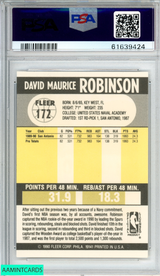 1990 FLEER DAVID ROBINSON #172 SAN ANTONIO SPURS HOF PSA 9 MINT 61639424
