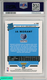 2019 PANINI DONRUSS OPTIC JA MORANT #168 ROOKIE GRIZZLIES RC PSA 10 GEM MT 70529402