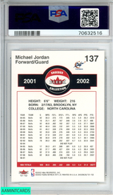 2001 FLEER SHOEBOX MICHAEL JORDAN #137 WASHINGTON WIZARDS HOF PSA 9 MINT 70632516
