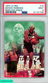 1993 ULTRA REBOUND KINGS DENNIS RODMAN #10 SAN ANTONIO SPURS HOF PSA 9 MINT 61101766
