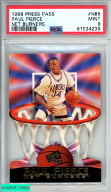 1998 PRESS PASS NET BURNERS PAUL PIERCE #NB5 ROOKIE RC BOSTON CELTICS PSA 9 MINT 61534236