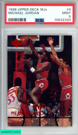 1998 UPPER DECK MJX TIMEPIECES MICHAEL JORDAN #4 CHICAGO BULLS HOF PSA 9 MINT 70632320