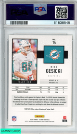 2020 PANINI SCORE MIKE GESICKI #14 GOLD ZONE 36 OF 50 PSA 9 MINT POP 1 61838545