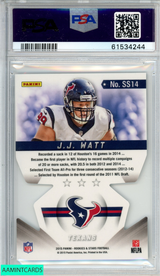 2015 PANINI ROOKIES STARS JJ WATT #SS14 STAR STUDDED  LONGEVITY PSA 9 MT POP 1 61534244