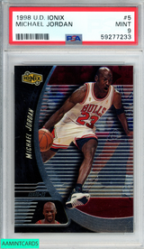 1998 UPPER DECK IONIX MICHAEL JORDAN #5 CHICAGO BULLS HOF PSA 9 MINT 59277233