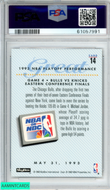 1993 SKYBOX PREMIUM MICHAEL JORDAN #14 NBA ON NBC BULLS HOF PSA 9 MINT 61057991