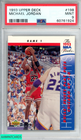 1993 UPPER DECK MICHAEL JORDAN #198 CHICAGO BULLS HOF PSA 9 MINT 60761924