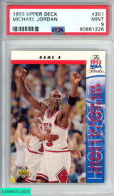 1993 UPPER DECK MICHAEL JORDAN #201 CHICAGO BULLS HOF PSA 9 MINT 60881226