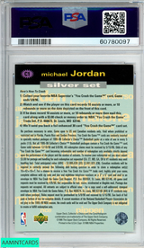 1995 COLLECTORS CHOICE MICHAEL JORDAN #C1 CRASH GM AST REB 2 22 SILVER PSA 9 60780097
