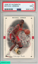 1998 SP AUTHENTIC MICHAEL JORDAN #1 CHICAGO BULLS HOF PSA 9 MINT 60874709