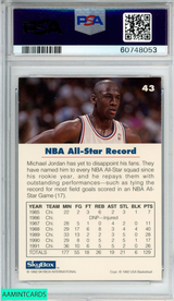 1992 SKYBOX USA BASKETBALL MICHAEL JORDAN #43 CHICAGO BULLS HOF PSA 9 MINT 60748053
