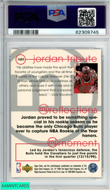 1998 UPPER DECK JORDAN TRIBUTE MICHAEL JORDAN #MJ63 MJ REFLECTIONS PSA 9 MINT 62309745