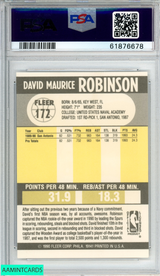 1990 FLEER DAVID ROBINSON #172 SAN ANTONIO SPURS HOF PSA 9 MINT 61876678