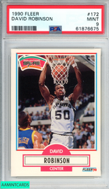 1990 FLEER DAVID ROBINSON #172 SAN ANTONIO SPURS HOF PSA 9 MINT 61876675