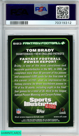 2006 TOPPS TOTAL SPORTS ILLUSTRATED FOR KIDS TOM BRADY #SI23 SI FOR KIDS PSA 8 70319312