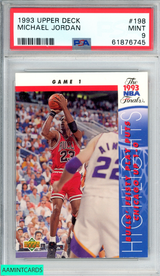 1993 UPPER DECK MICHAEL JORDAN #198 CHICAGO BULLS HOF PSA 9 MINT 61876745