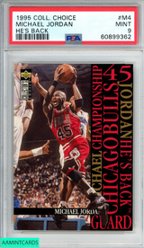 1995 COLLECTORS CHOICE JORDAN HES BACK MICHAEL JORDAN #M4 BULLS HOF PSA 9 MINT 60899362
