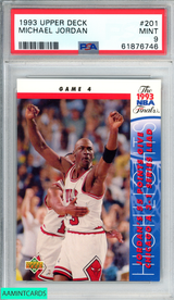 1993 UPPER DECK MICHAEL JORDAN #201 CHICAGO BULLS HOF PSA 9 MINT 61876746