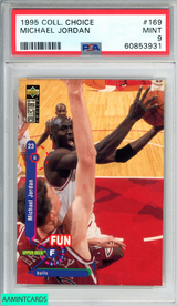 1995 COLLECTORS CHOICE MICHAEL JORDAN #169 CHICAGO BULLS HOF PSA 9 MINT 60853931