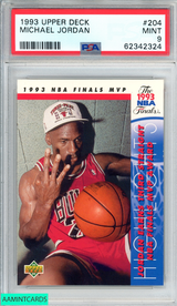 1993 UPPER DECK MICHAEL JORDAN #204 CHICAGO BULLS HOF PSA 9 MINT 62342324