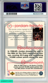 1998 UPPER DECK JORDAN TRIBUTE MICHAEL JORDAN #MJ71 MJ REFLECTIONS PSA 9 MINT 60904465