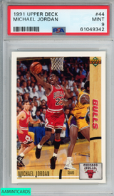 1991 UPPER DECK MICHAEL JORDAN #44 CHICAGO BULLS HOF PSA 9 MINT 61049342