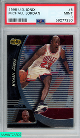 1998 UPPER DECK IONIX MICHAEL JORDAN #5 CHICAGO BULLS HOF PSA 9 MINT 59277230