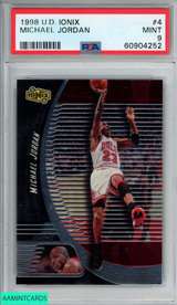 1998 UPPER DECK IONIX MICHAEL JORDAN #4 CHICAGO BULLS HOF PSA 9 MINT 60904252