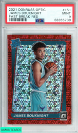 2021 DONRUSS OPTIC JAMES BOUKNIGHT #151 FAST BREAK RED 17 OF 85 RC PSA 9 MINT 68355739