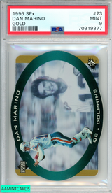 1996 SPX DAN MARINO #23 GOLD MIAMI DOLPHINS HOF PSA 9 MINT 70319377