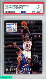 1993 SKYBOX PREMIUM MICHAEL JORDAN #14 CHICAGO BULLS HOF PSA 9 MINT 61058006