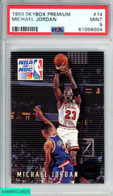 1993 SKYBOX PREMIUM MICHAEL JORDAN #14 CHICAGO BULLS HOF PSA 9 MINT 61058004