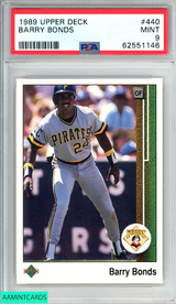 1989 UPPER DECK BARRY BONDS #440 PITTSBURGH PIRATES PSA 9 MINT 62551146