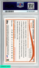 2014 TOPPS UPDATE GEORGE SPRINGER #US10 ORANGE JERSEY ROOKIE RC PSA 9 MINT 61835287