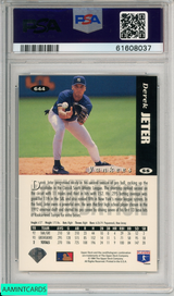 1994 COLLECTORS CHOICE DEREK JETER #644 WHITE LETTER VARIATION HOF PSA 9 MINT 61608037