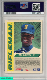 1991 SCORE KEN GRIFFEY JR #697 SEATTLE MARINERS HOF PSA 9 MINT 61876809