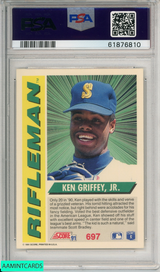 1991 SCORE KEN GRIFFEY JR #697 SEATTLE MARINERS HOF PSA 9 MINT 61876810