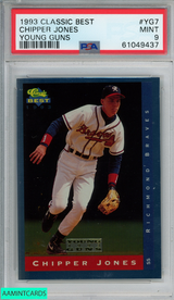 1993 CLASSIC BEST YOUNG GUNS CHIPPER JONES #YG7 ATLANTA BRAVES HOF PSA 9 MINT 61049437