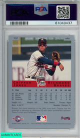 1993 CLASSIC BEST YOUNG GUNS CHIPPER JONES #YG7 ATLANTA BRAVES HOF PSA 9 MINT 61049437