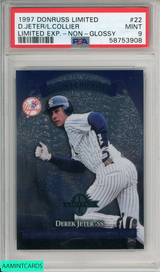 1997 DONRUSS LIMITED LIMITED DEREK JETER COLLIER #22 EXP-NON-GLOSSY HOF PSA 9 58753908